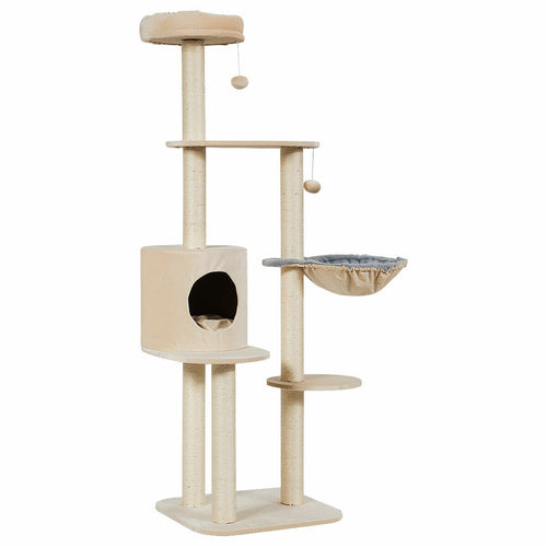 PawandLuna Multilevel Cat Tree Climbing Tower