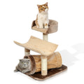 PawandLuna Cat Tree Scratcher Post with Tunnel