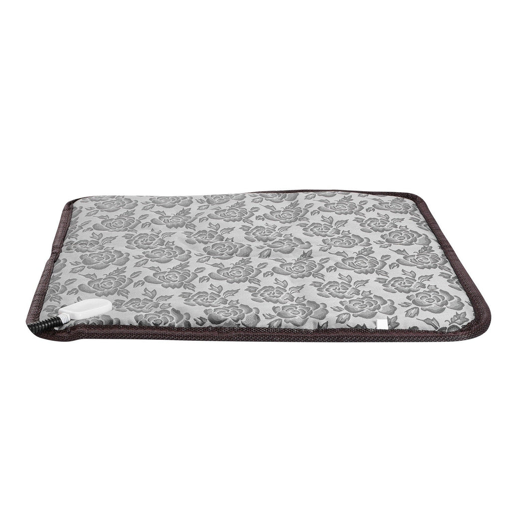 PawandLuna waterproof pet heating pad, flat view with power cord and switch