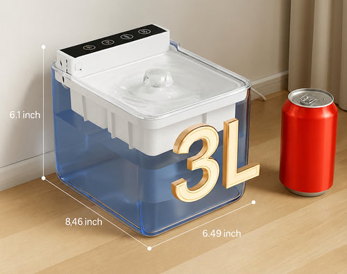 PawandLuna Automatic Cat Water Fountain, 3L with Radar Sensing