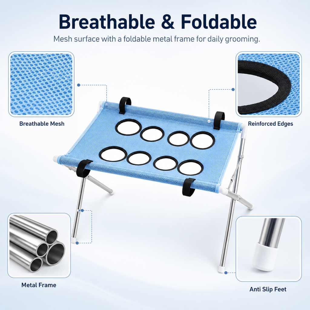 Non-Slip Pet Grooming Table for Easy At-Home Bath Time